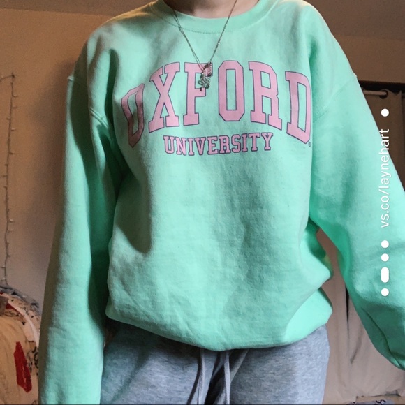 PacSun Tops - mint green oxford university crewneck